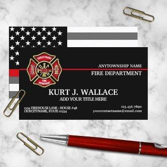 Thin Red Line Firefighter Flag