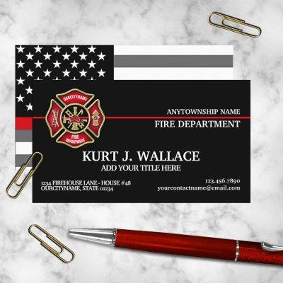 Thin Red Line Firefighter Flag