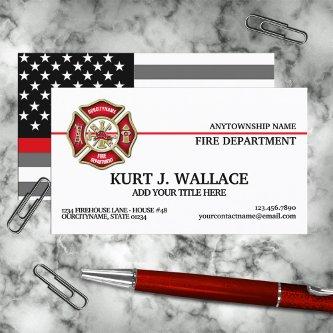 Thin Red Line Firefighter Flag
