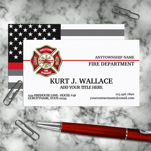 Thin Red Line Firefighter Flag