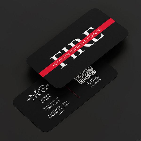 Thin Red Line Firefighter Modern Fire Department