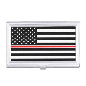 Thin Red Line Firefighters Heroes American Flag  Case