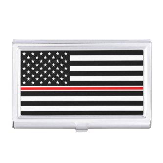 Thin Red Line Flag: Firefighter Hero Memorial  Case