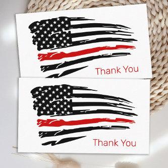 Thin Red Line Flag Firefighter Thank You