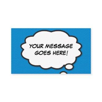 Think Bubble QR Code Fun Comic Book Blue
