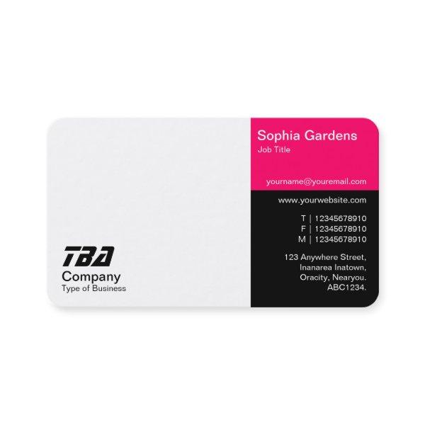 Thirds - White, Neon Red and Black