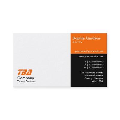 Thirds - White, Orange and Black