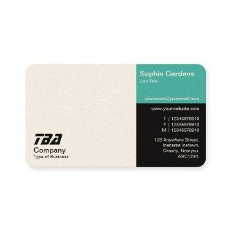 Thirds - White, Turquoise and Black (Cream)