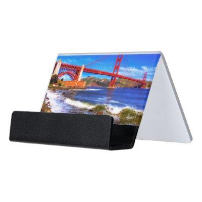 This is a 3 shot HDR image of the Golden Gate Desk  Holder
