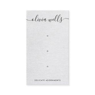 Three 3 Hole Gray Script  Earring Display Holder