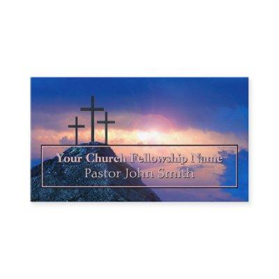 Three Crosses Pink Sunrise Church