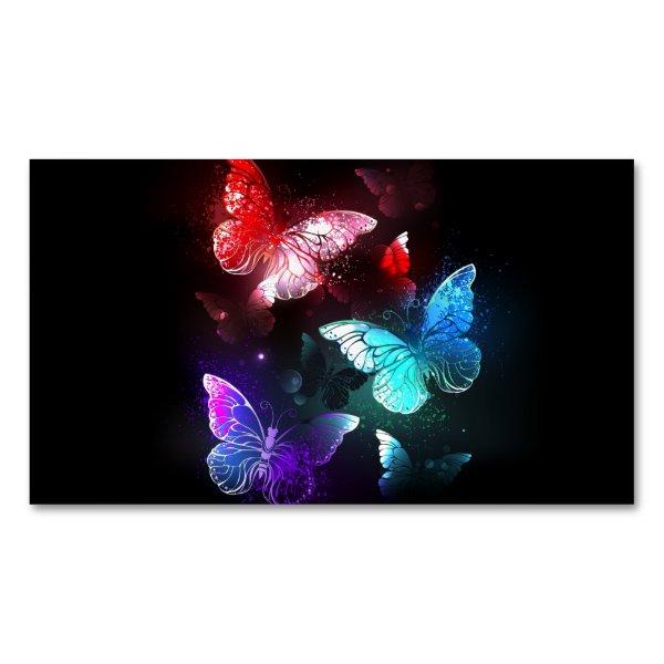 Three Glowing Butterflies on night background  Magnet