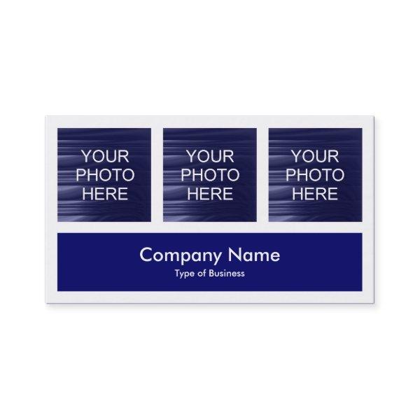 Three Photos Plus One - Deep Navy Blue