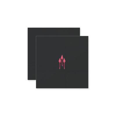 Three pink flowers with a black background loyalty card