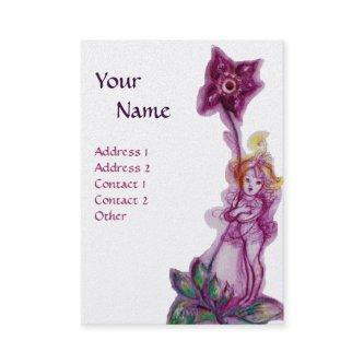 THUMBELINA MONOGRAM Purple Violet Flower White