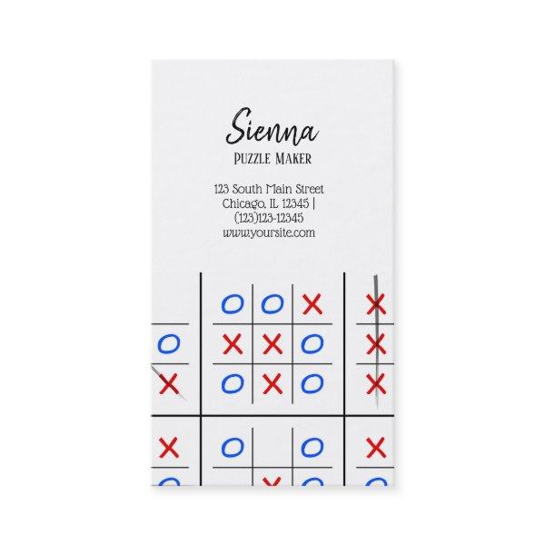 Tic tac toe pattern