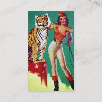 Tiger Trainer Pin-Up Girl