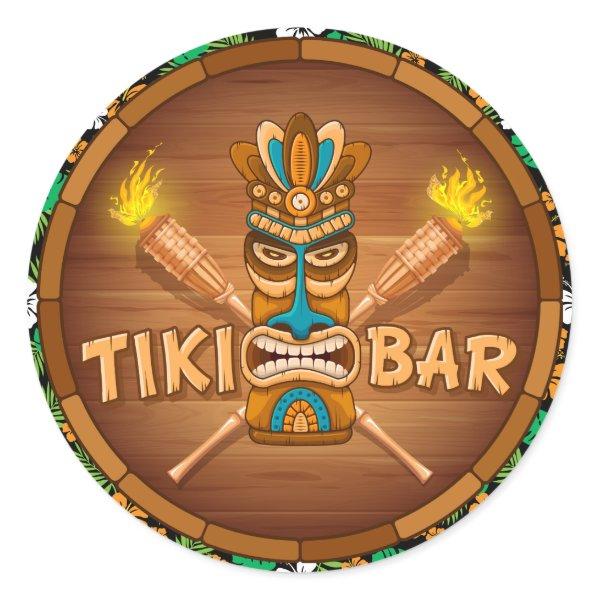 Tiki Bar Classic Round Sticker