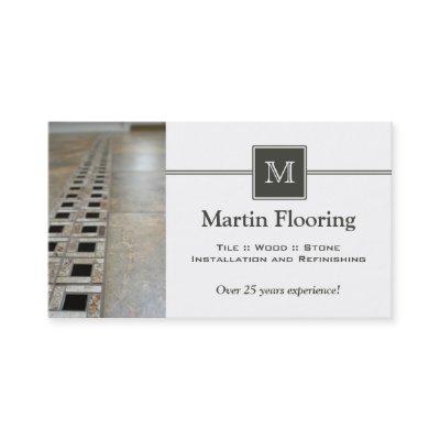Tile flooring custom monogram
