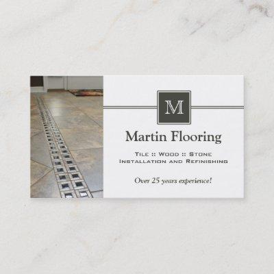 Tile flooring custom monogram