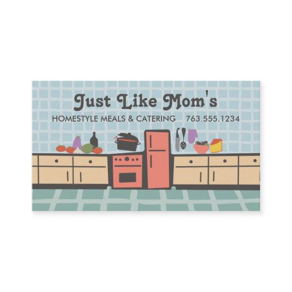 Tile kitchen cooking tomato sauce chef biz card