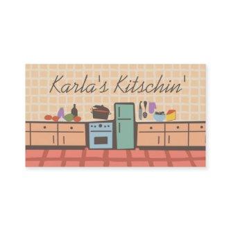 Tile kitchen cooking tomato sauce chef biz card