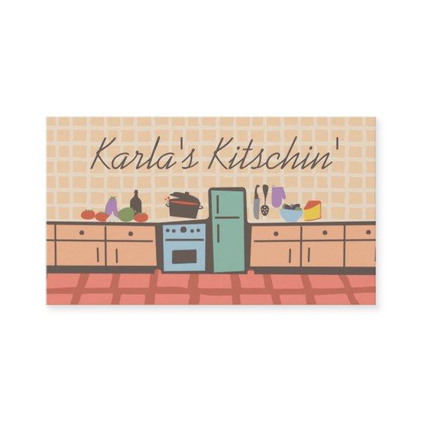 Tile kitchen cooking tomato sauce chef biz card