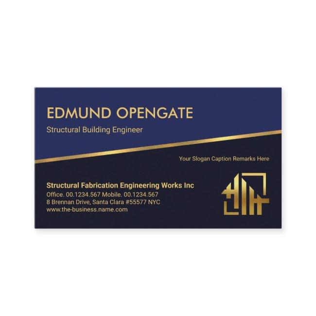 Tilting Gold Line Blue Layers Gold Rebar Engineer