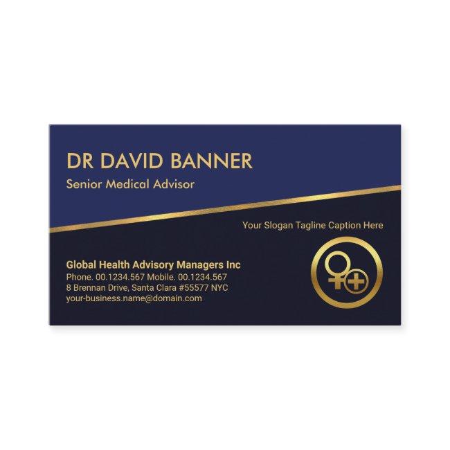 Tilting Gold Line Blue Shades Medical Healthcare