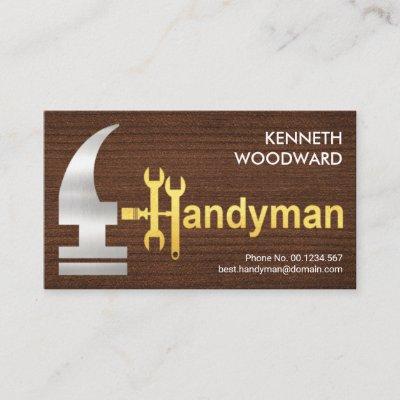 Timber Wood Creative Silver Gold Handyman Hammer