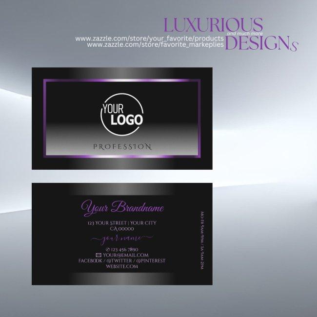 Timeless Purple Black White Gradient and Logo