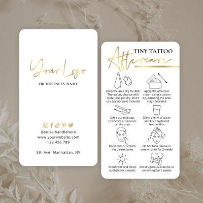 Tiny Tattoo Aftercare Guide Elegant Gold PMU