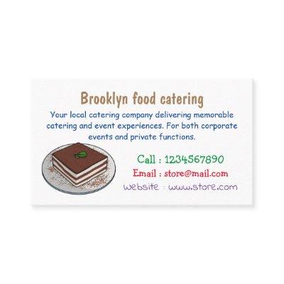 Tiramisu cake cartoon illustration