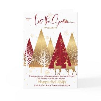 'Tis the Season Red Stylized Business Greeting Invitation