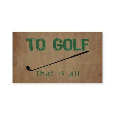 To Golf