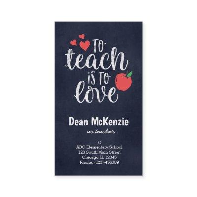 To teach is to love