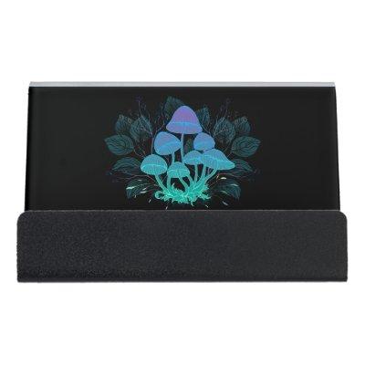 Toadstools in Bushes Desk  Holder
