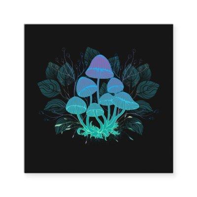 Toadstools in Bushes Square