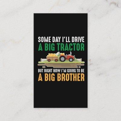 Toddler Big Brother Graphic Tractor Sibling Son