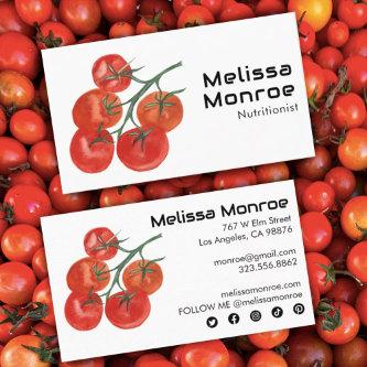 Tomatoes Watercolor Healthy Chef Social Icons