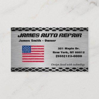 Tool American Flag Metal Design Car Auto Repair
