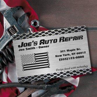 Tool Flag Design Auto Mechanic Repair Service