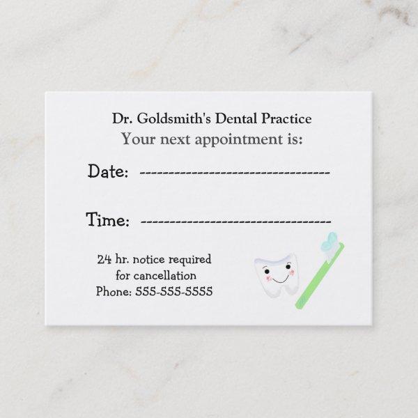 Tooth and Brush Dental Appointment Design