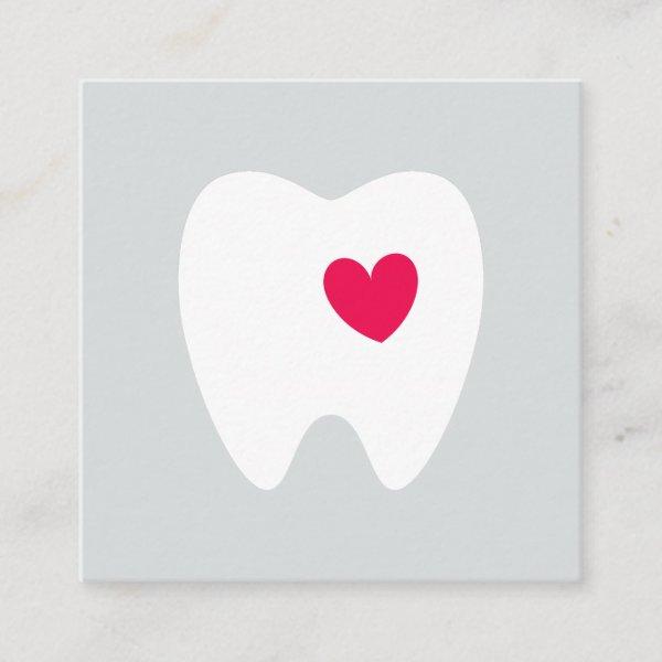 Tooth and heart dental dentist orthodontist square