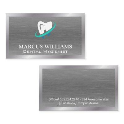 Tooth Logo | Metallic Background