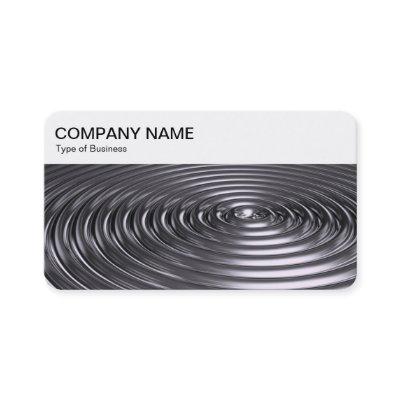 Top Panel - Concentric Rings - Chrome Business Car