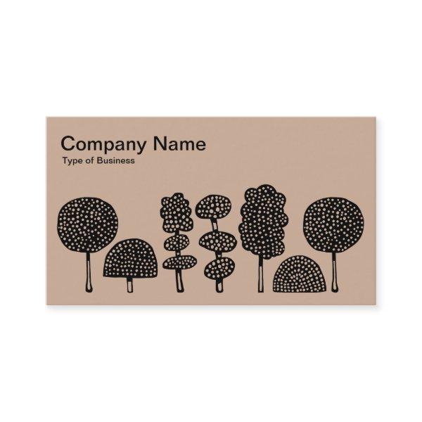 Topiary - Black on Cardboard Brown d2b29a