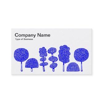 Topiary - Blue on White