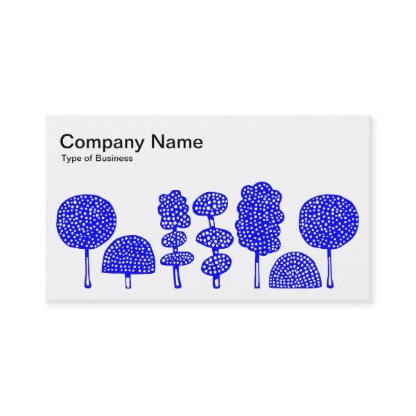Topiary - Blue on White