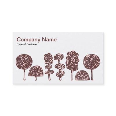 Topiary - Dk Brown on White